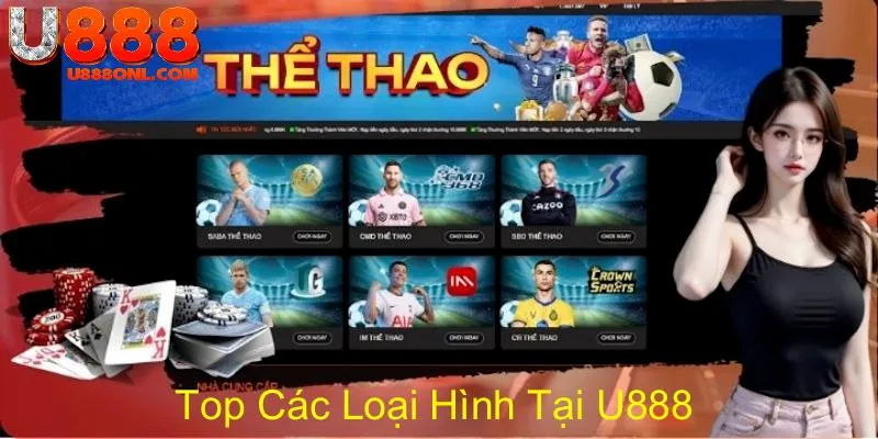 Top các loại hình cá cược được yêu thích nhất tại thể thao U888